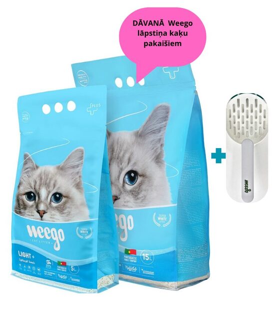 JAUNUMS!!! Weego kaķu pakaiši LIGHT+ plus  DĀVANA Weego lāpstiņa kaķu pakaišiem